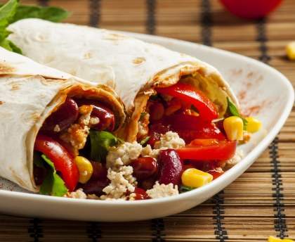 Fajitas végétariens aux haricots rouges
