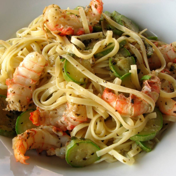 Fettuccine et langoustines facile
