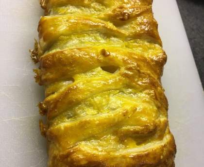 Feuilleté au chocolat et bananes