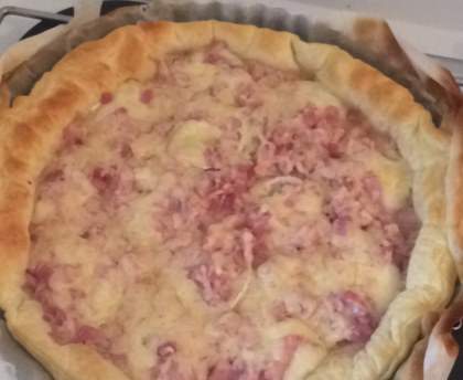 Feuilleté de chèvre au lardons