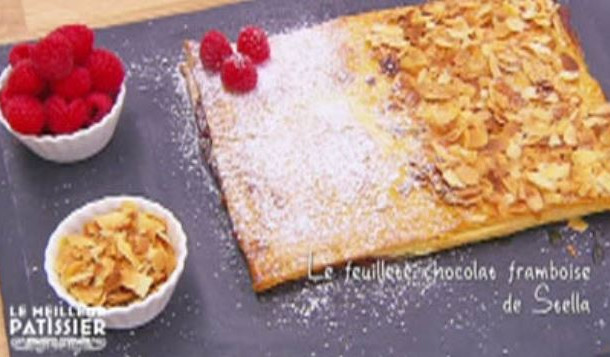 Feuilleté framboise/chocolat