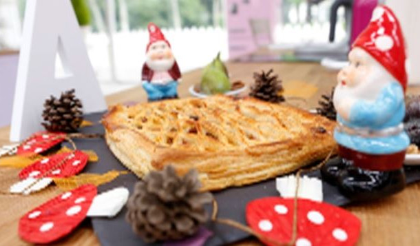 Feuilleté orange figue et noix