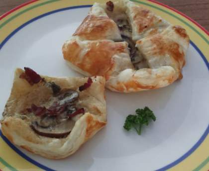 Feuilleté pastrami champignons