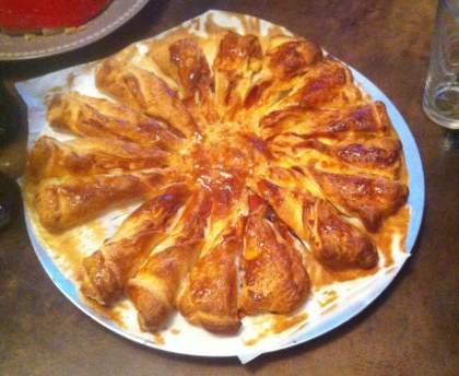 Feuilleté soleil St Marcellin et lard