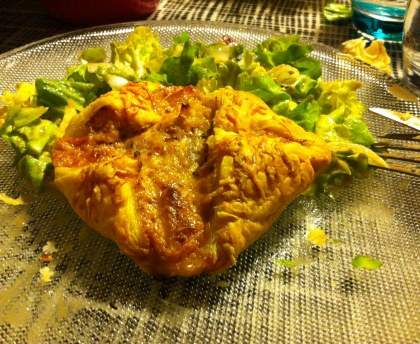 Feuilletés au poulet façon basquaise 