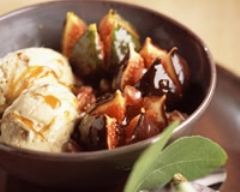 Figues rôties sauce caramel