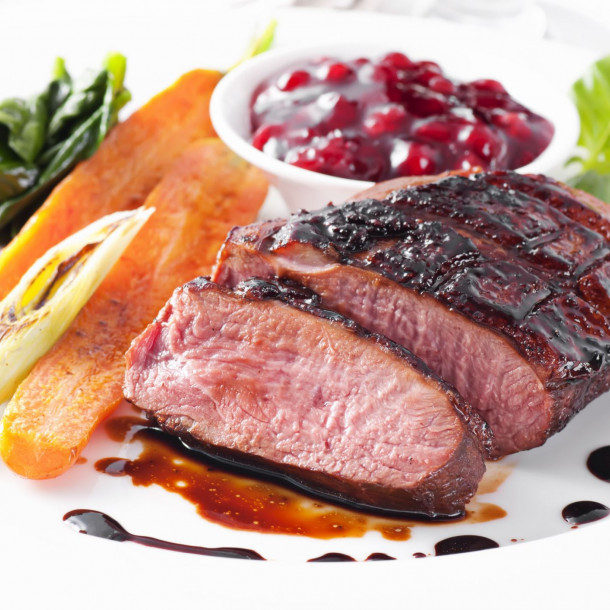 Filet de canard laqué au four