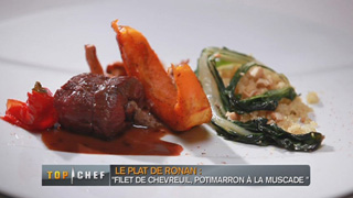Filet de chevreuil, potimarron à la muscade