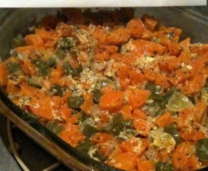 Filet de colin sous son lit de carottes de ma Maman