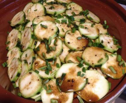 Filet de lieu noir aux courgettes et à l'orange