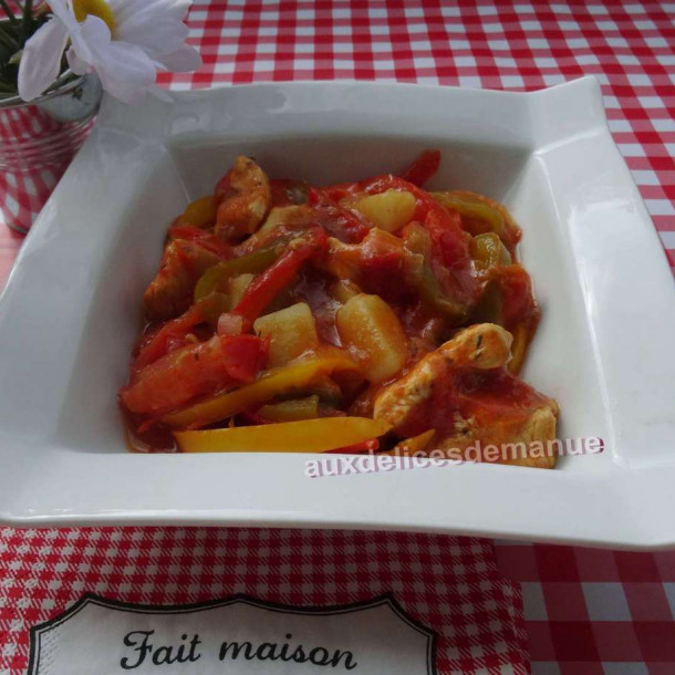 Filet de poulet aux poivrons et pommes de terre -LIGHT-