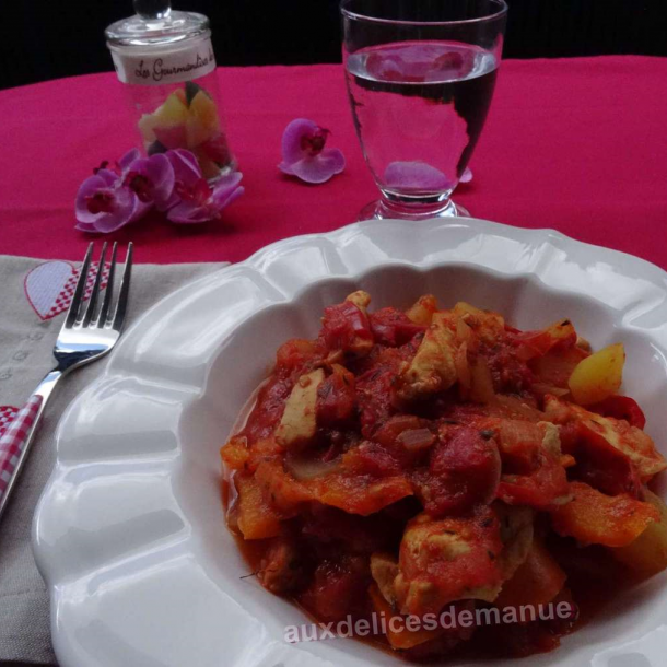 Filet de poulet et pommes de terre aux tomates et poivrons -LIGHT-