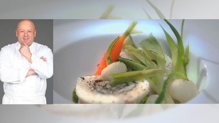 Filet de sole farci et petits légumes cuits très vite
