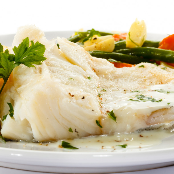 Filet de truite cuit à basse température, légumes d'hiver