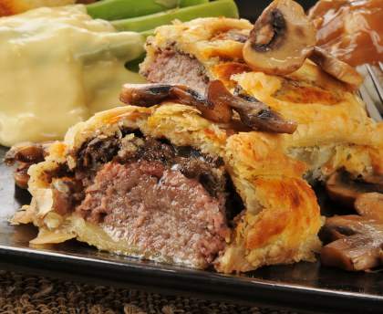 filet mignon aux champignons en croûte