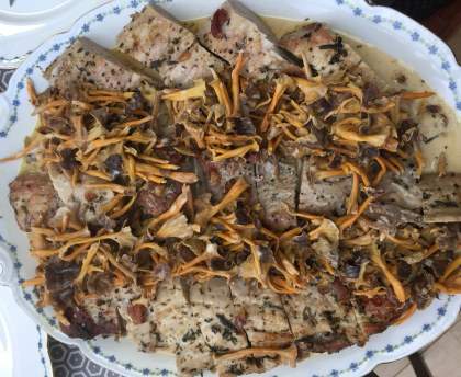 Filet mignon aux chanterelles et suprêmes d'orange
