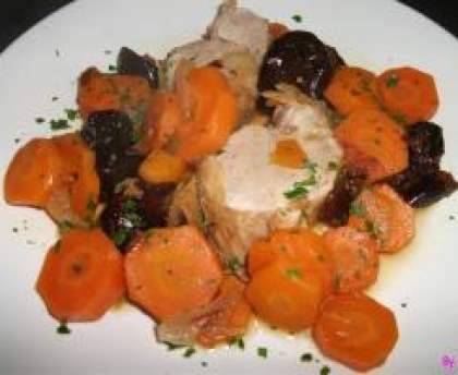 filet mignon aux pruneaux et carottes