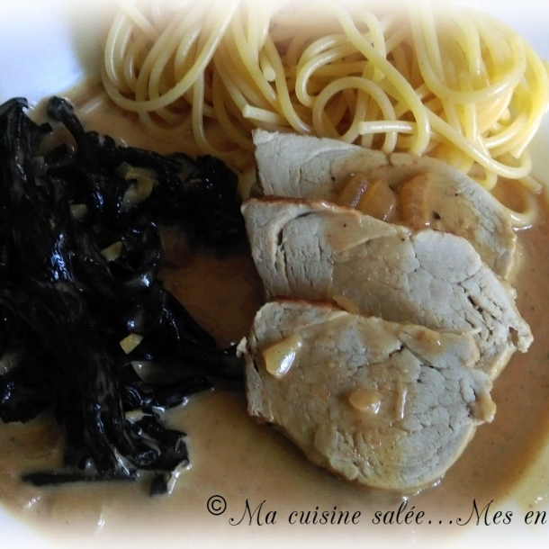 Filet mignon aux trompettes des morts