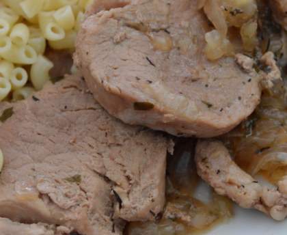 Filet mignon de porc à la bière brune