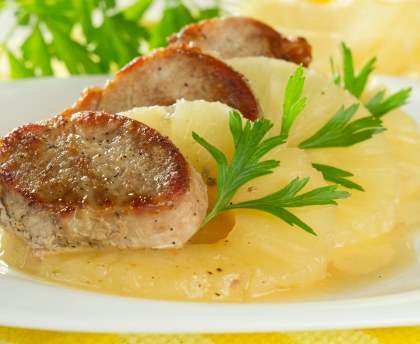 Filet mignon de porc à l'ananas