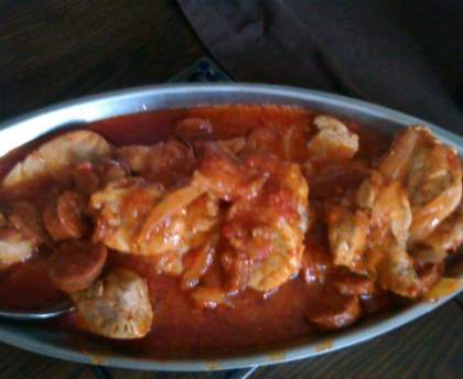Filet mignon de porc au chorizo et tomate