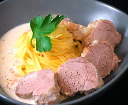 Filet mignon de porc au Maroilles
