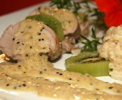 Filet mignon de porc aux kiwis