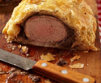 Filet mignon en croûte lardons champignons