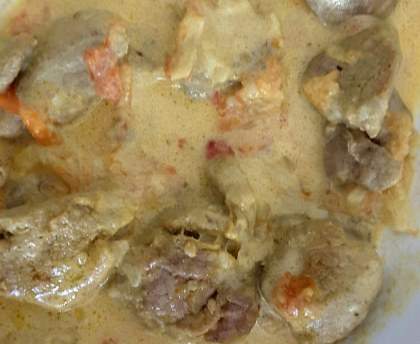 Filet migon au curry et à la tomate