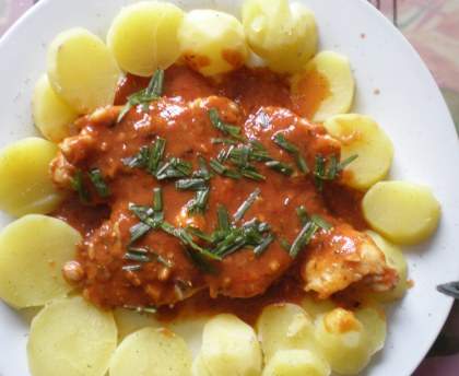 Filets de cabillaud à la sauce aux herbes