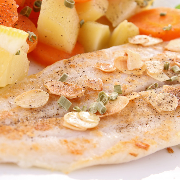 Filets de colin aux amandes