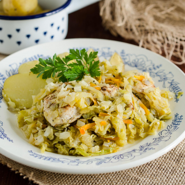 Filets de dinde au chou