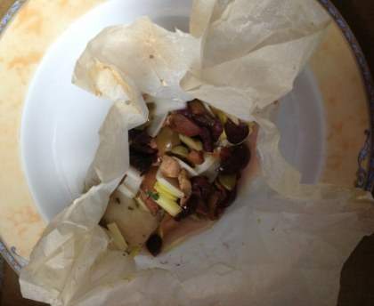 Filets de flétan en papillote