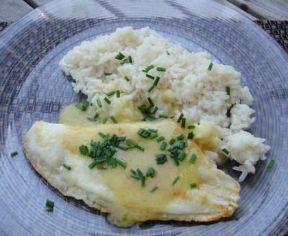 filets de limande, beurre au citron