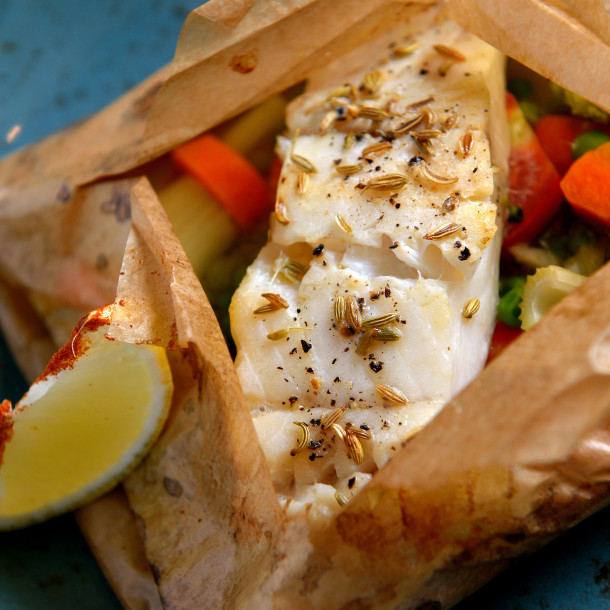 Filets de panga en papillotes
