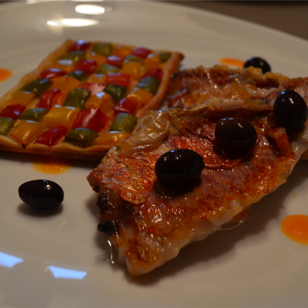 Filets de rouget en arlequinade