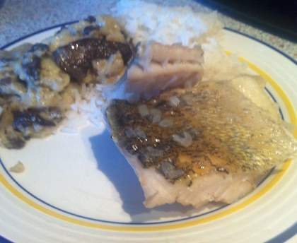 Filets de sandre au Riesling et champignons