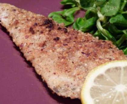 Filets de truite marinés et panés
