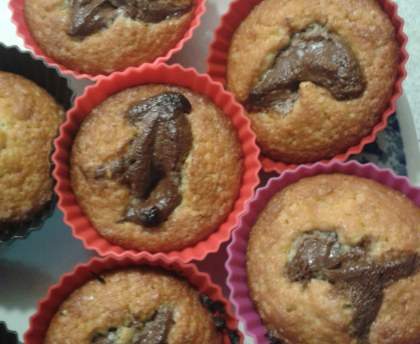 Financiers à la pâte à tartiner 