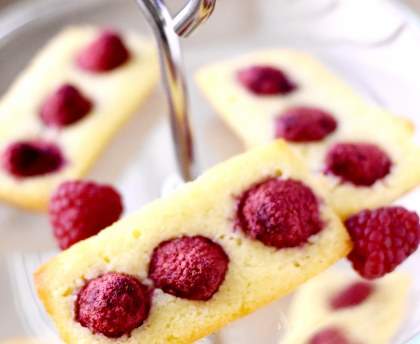Financiers aux framboises
