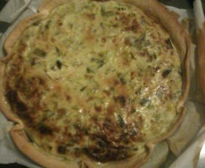 Flamiche aux poireaux et au roquefort