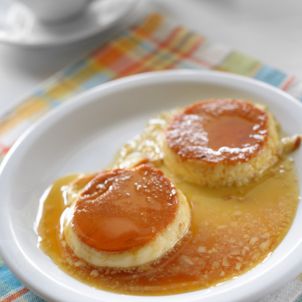 Flan à la noix de coco au caramel