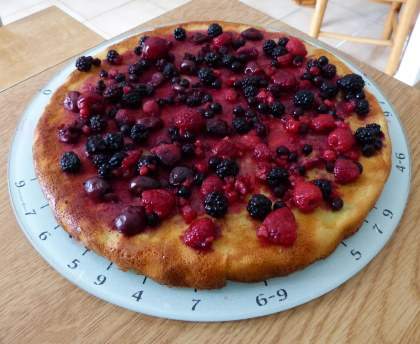Flan à la rhubarbe de Mamette