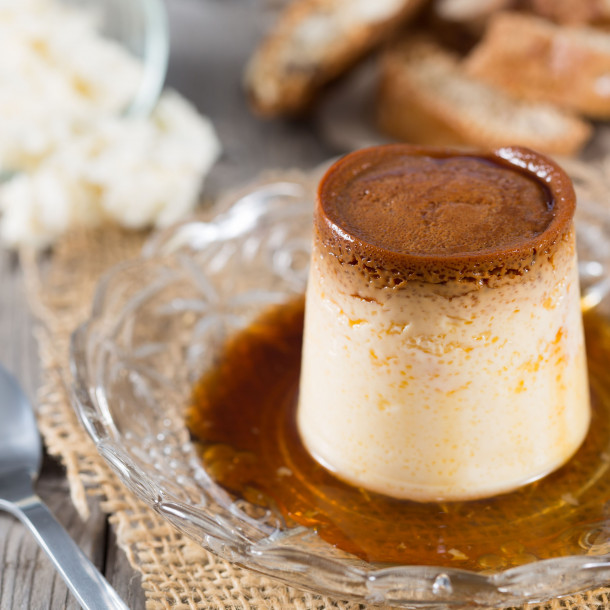 Flan au lait de coco et au caramel