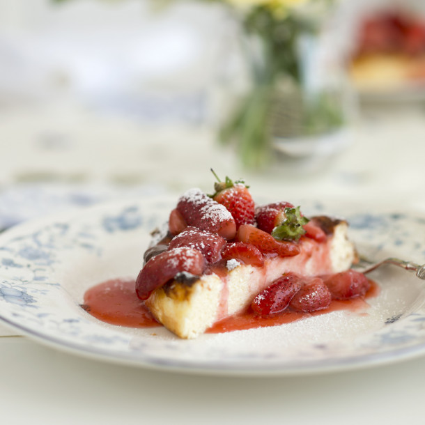 Flan aux fraises