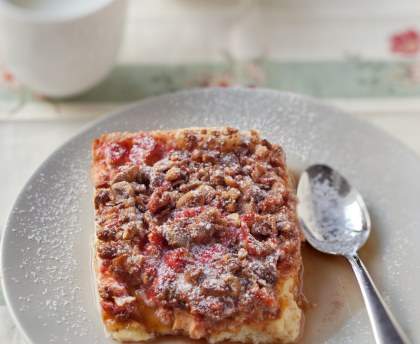 Flan aux pralines rouges