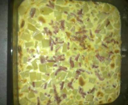 Flan de pommes de terre et lardons