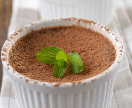 Flan de régime cacao cannelle