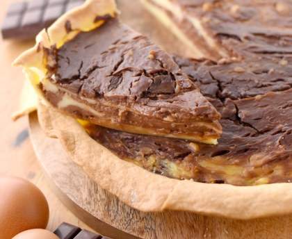 Flan pâtissier zébré