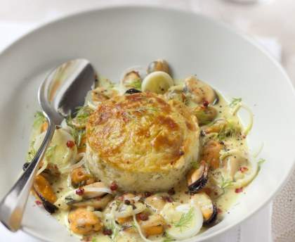 Flans de poireaux aux moules